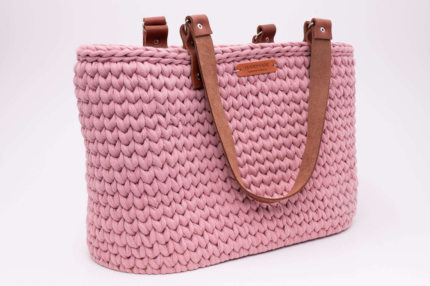 Handmade Crochet Tote Bag Blush