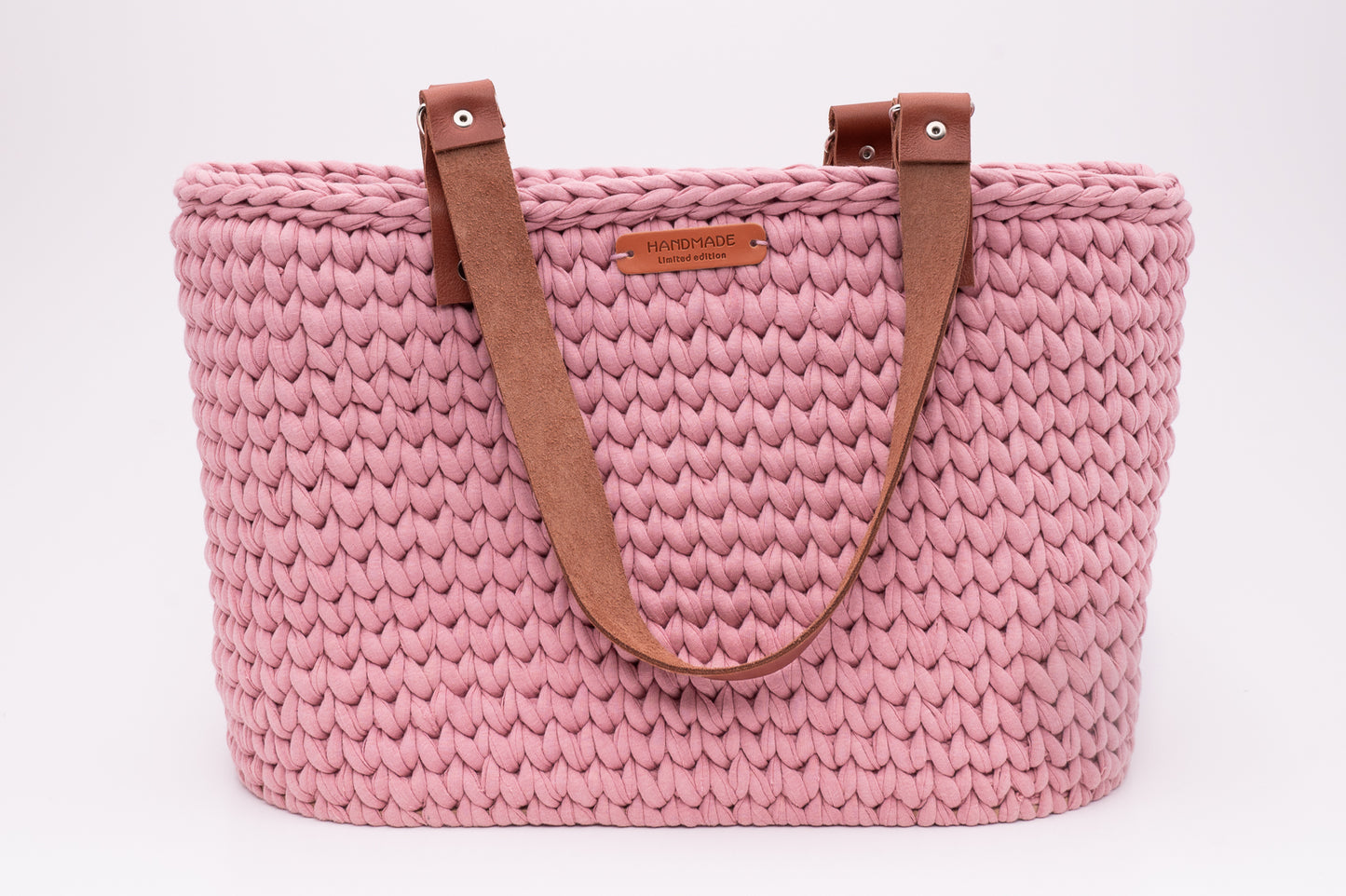 Handmade Crochet Tote Bag Blush